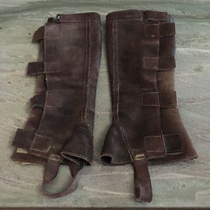 Suede Leather Half Chaps English Riding Chaps